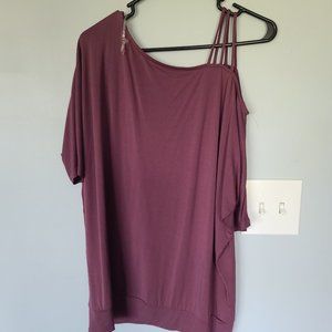 Closet Candy Catching Feelings One Shoulder Top - Berry